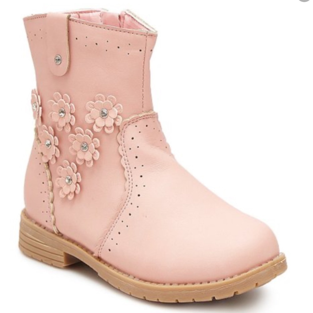NEW Ameta Pink Bambi Floral Detail Boot